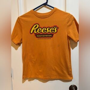 Reeses peanut butter cup Orange Kids graphic T-Shirt size 10-12